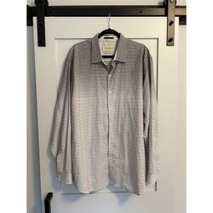 Tommy Bahama Shirt Mens 2XL Blue Striped Button Up Long Sleeve Island Modern Fit